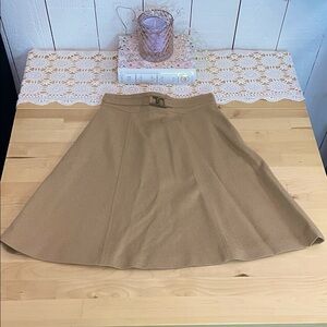 Academia Tan Women's wool Skirt vintage